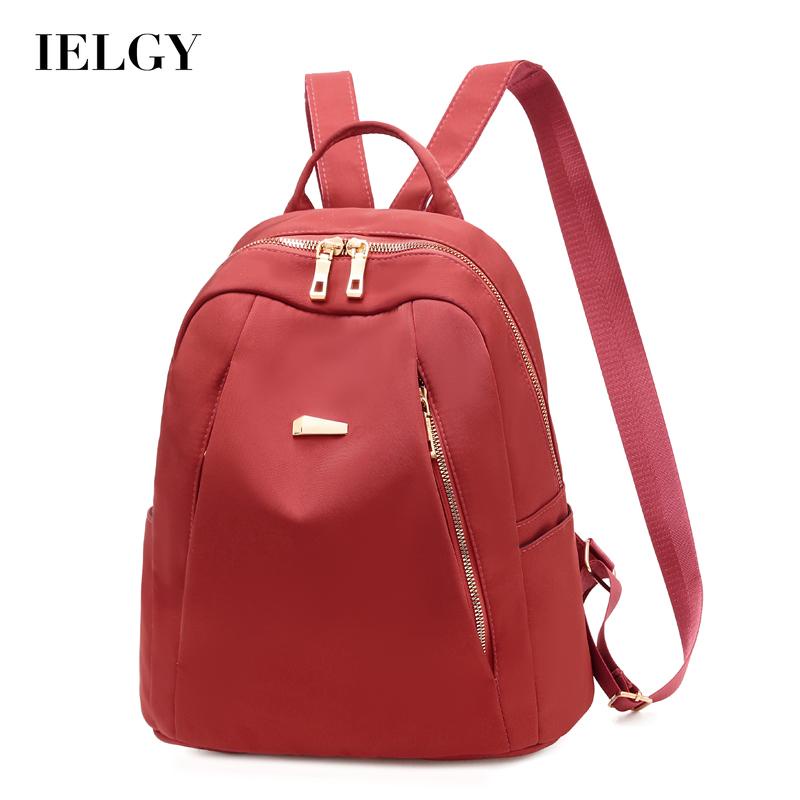IELGY Balo Siêu Nhẹ Nhiều Ngăn Thiết Kế Đơn Giản Thời Trang Cho Nữ