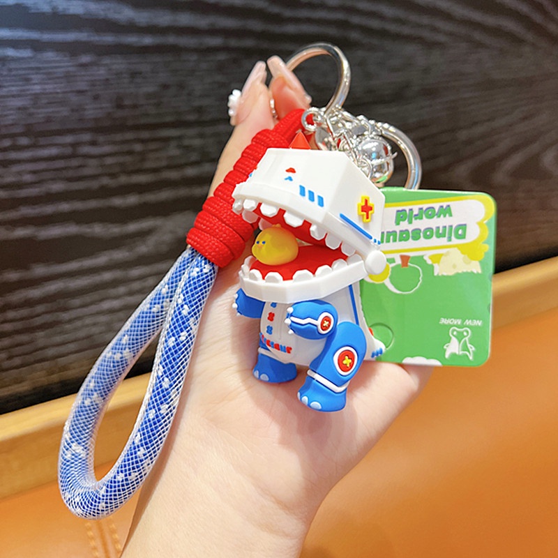 Móc Chìa Khóa Hình Chú Gà / Khủng Long Đơn Giản Sáng Tạo Thời Trang
