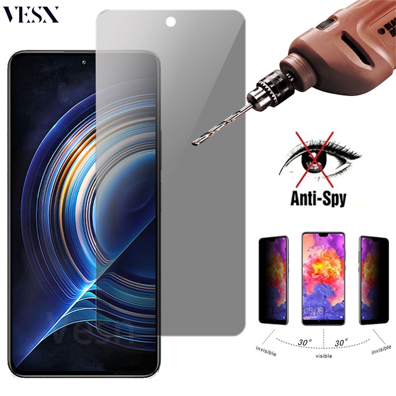 Kính cường lực chống nhìn trộm Cho Redmi A1 A2 K60 K60E K50 K40 Gaming K30 K20 Pro Plus A2+ Pro+ 5G 4G 2023
