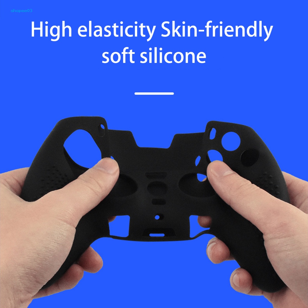 1 Set Vỏ Gel Silica Bảo Vệ Tay Cầm Chơi Game Chống Trầy Có Nút Bấm Cho PS5