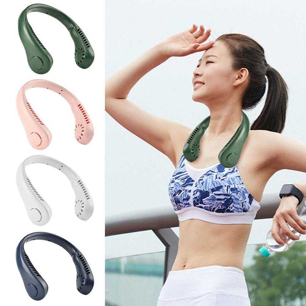 Quạt Làm Mát Đeo Cổ Sạc Cổng USB Dùng Khi Chơi Thể Thao Ngoài Trời