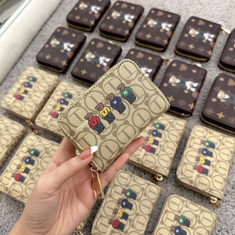 Ví nữ ngắn hình Gấu mini kéo khóa nhiều ngắn AILEE.ST VI 1210