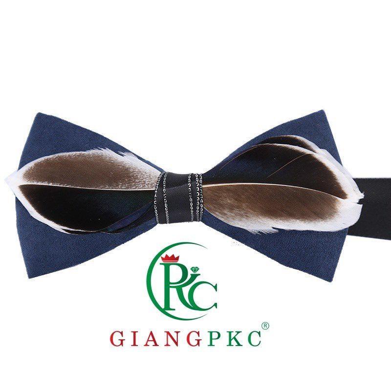 Nơ cổ nam lông vũ nhiều màu nghệ sĩ chú rể TP HCM 2023  Phụ kiện cưới Giang