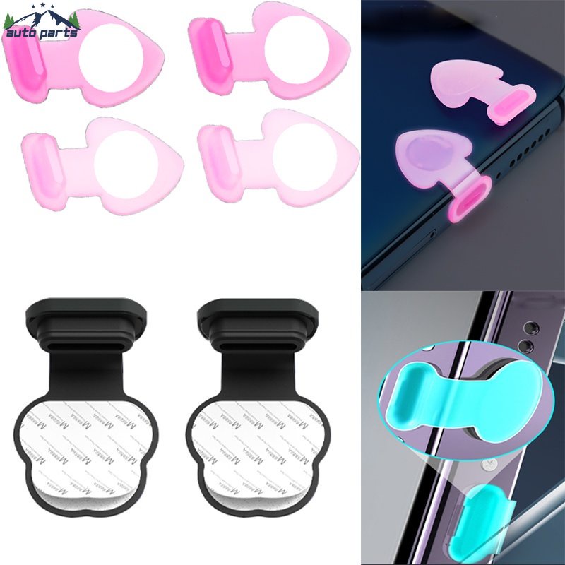 Miếng Dán Niêm Phong Lỗ Cắm Sạc Điện Thoại Type-C Màu Xanh Dương Dạ Quang Chống Bụi Chống Mất Cho iphone