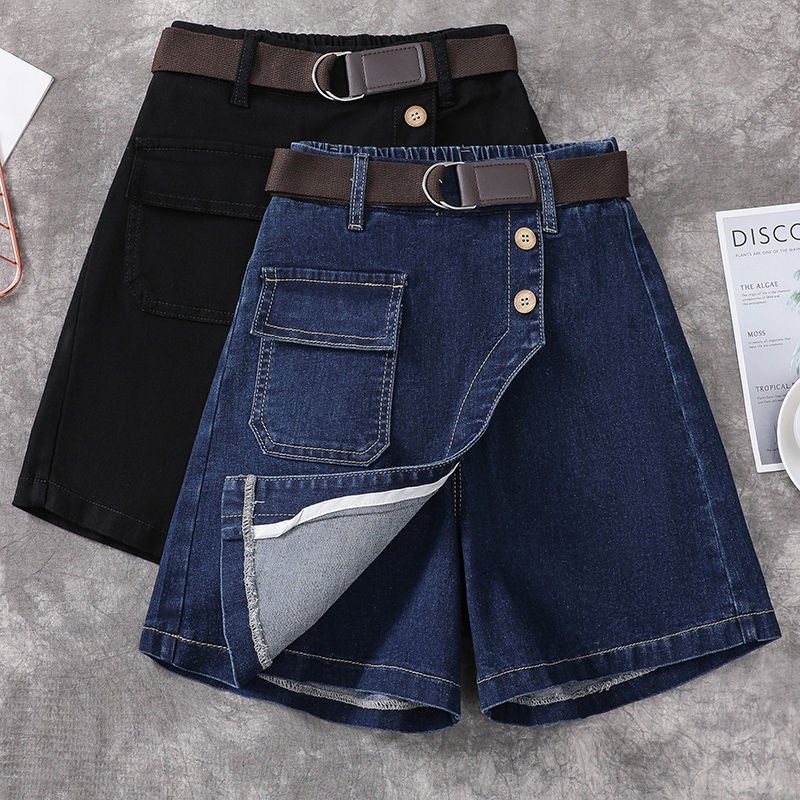 Chân Váy Denim Ngắn Dáng Chữ A Lưng Thun Co Giãn Phong Cách Châu Âu Thời Trang Mùa Hè Hàng Mới 2023
