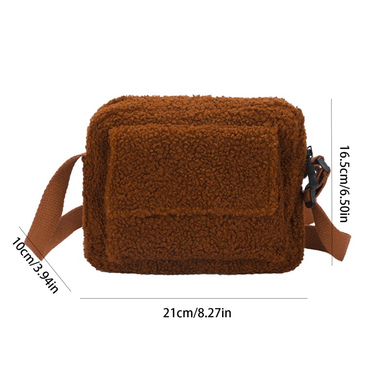 Túi Đeo Chéo Lông Cừu Thời Trang Nữ Tính