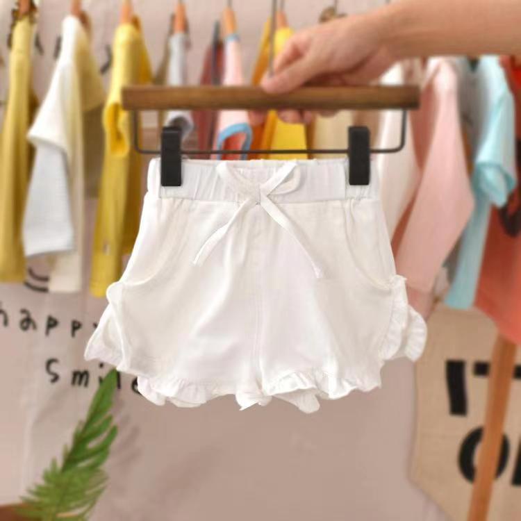 Quần Short Thể Thao Dáng Rộng Phối Ren Mỏng Thời Trang Mùa Hè Cho Bé Gái