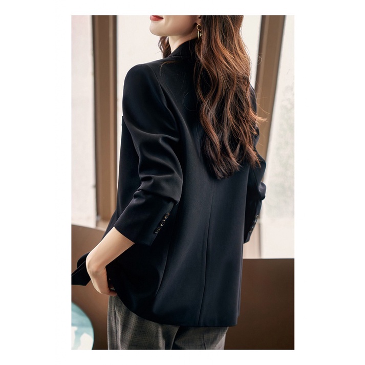 Áo Khoác Vest Màu Cà Phê Phong Cách Phương Tây Thời Trang Cao Cấp Cho Nữ