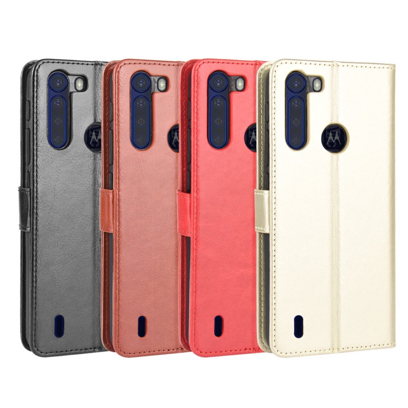 Bao Da Điện Thoại Dạng Ví Nắp Lật Chống Sốc Chống Thất Lạc Cho Motorola One Fusion