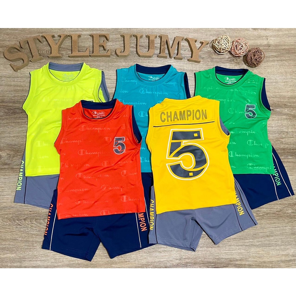 Size 1-6 ( 10-23kg) - Bộ đồ thể thao thun lạnh lỗ thông hơi sát nách in số 5