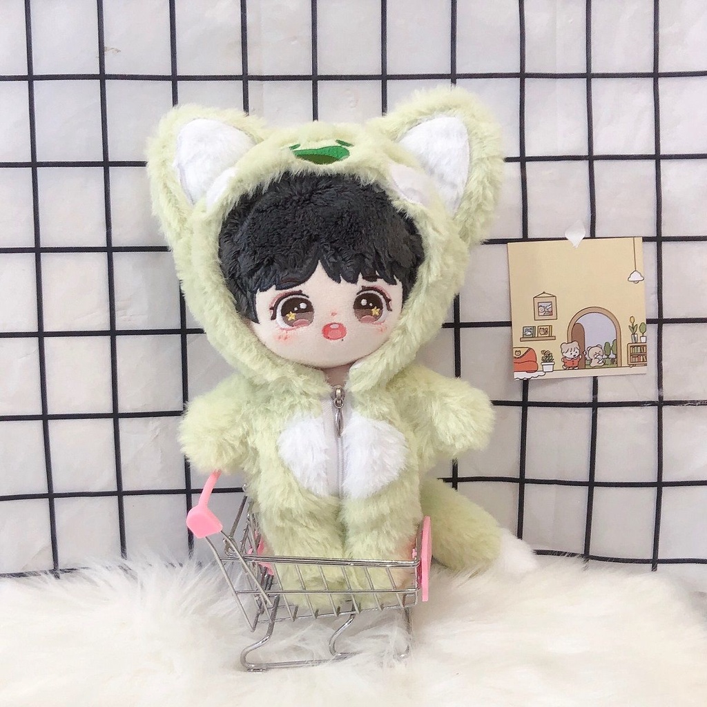 Bộ Đồ Ngủ Áo Liền Quần Vải Cotton 20cm 20cm Thiết Kế Dễ Thương Cho Búp Bê