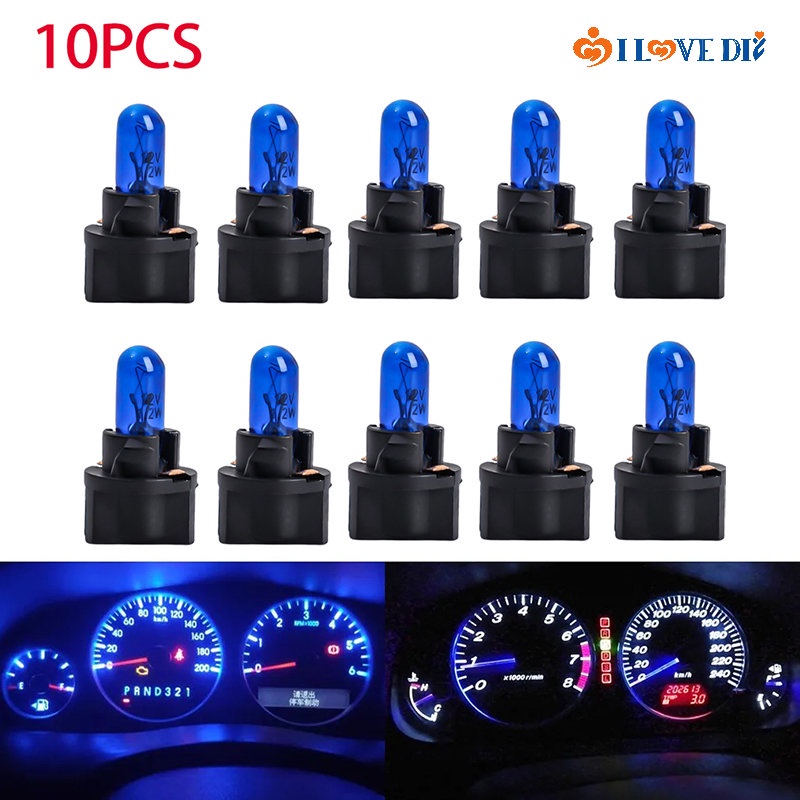 Set 10 Bóng Đèn T5 12V Cho Bảng Điều Khiển Xe Hơi