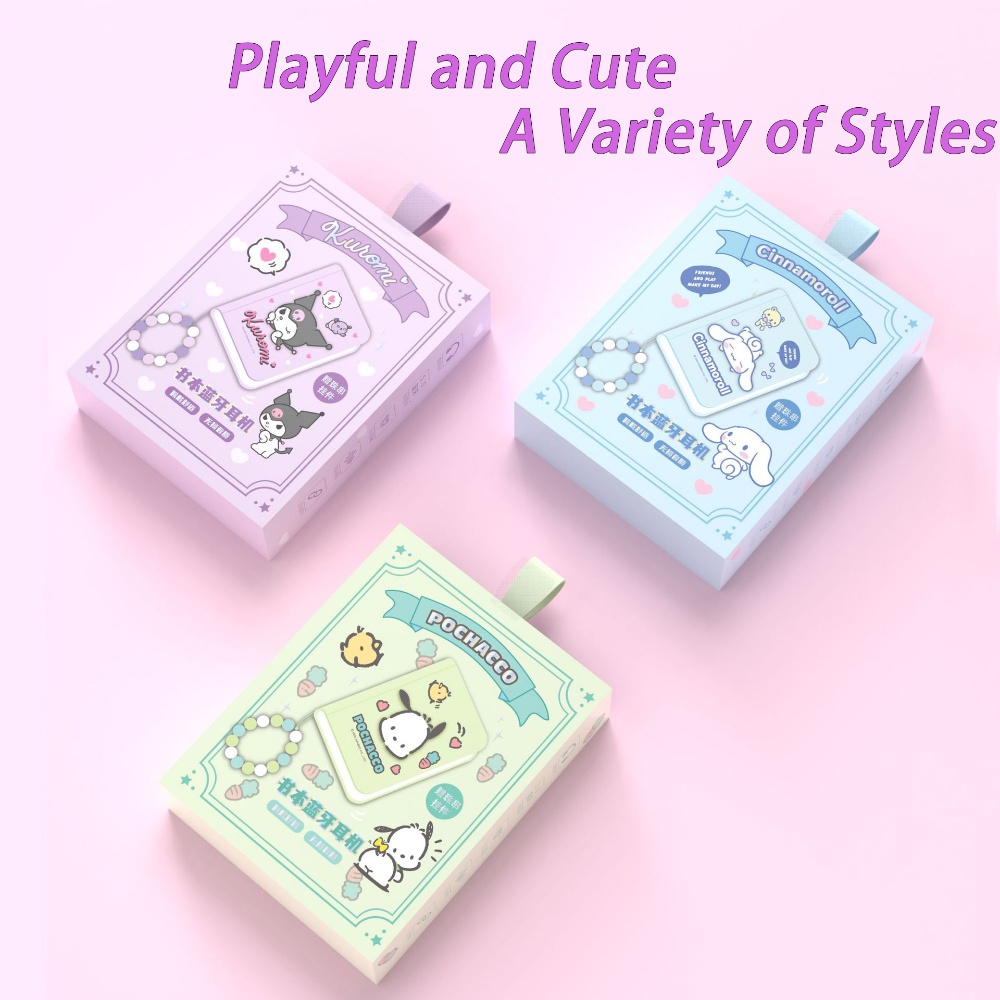 Tai Nghe Bluetooth Không Dây Giảm Tiếng Ồn Có Micro Hình Hoạt Hình Sanrio Kuromi Cinnamoroll Tws