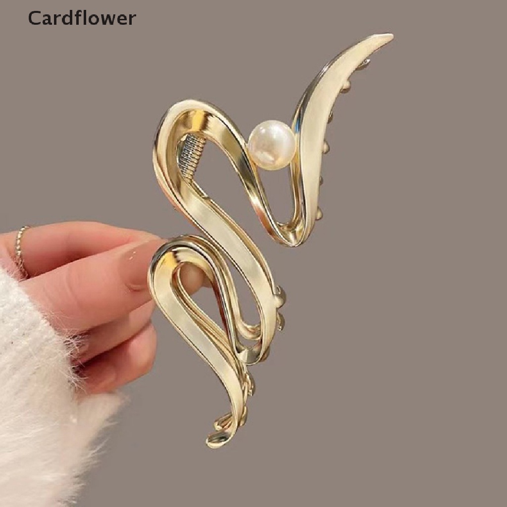 Kẹp Càng Cua Đính Ngọc Trai Giả Bằng Hợp Kim 11.5cm Thời Trang Cho Nữ