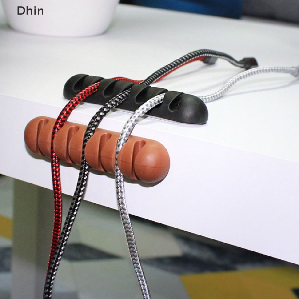 Giá Đỡ Dây Cáp / Tai Nghe 7 Lỗ Bằng Silicon Tiện Dụng