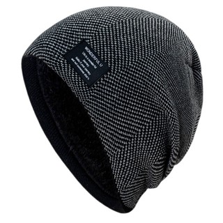 Mũ beanie dệt kim dày dặn giữ ấm mùa đông cho nam nữ