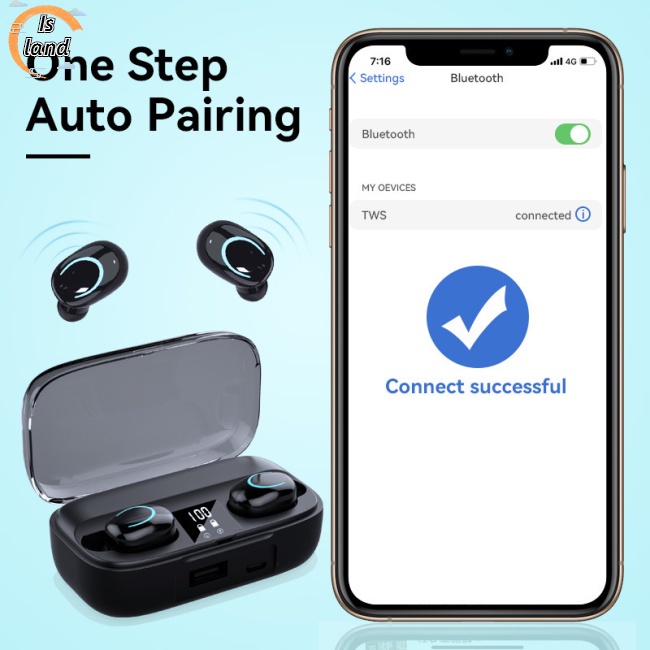 [IS] Tai Nghe Nhét Tai Bluetooth Không Dây Âm Thanh Nổi Màn Hình Kỹ Thuật Số Giảm Tiếng Ồn Chơi Game