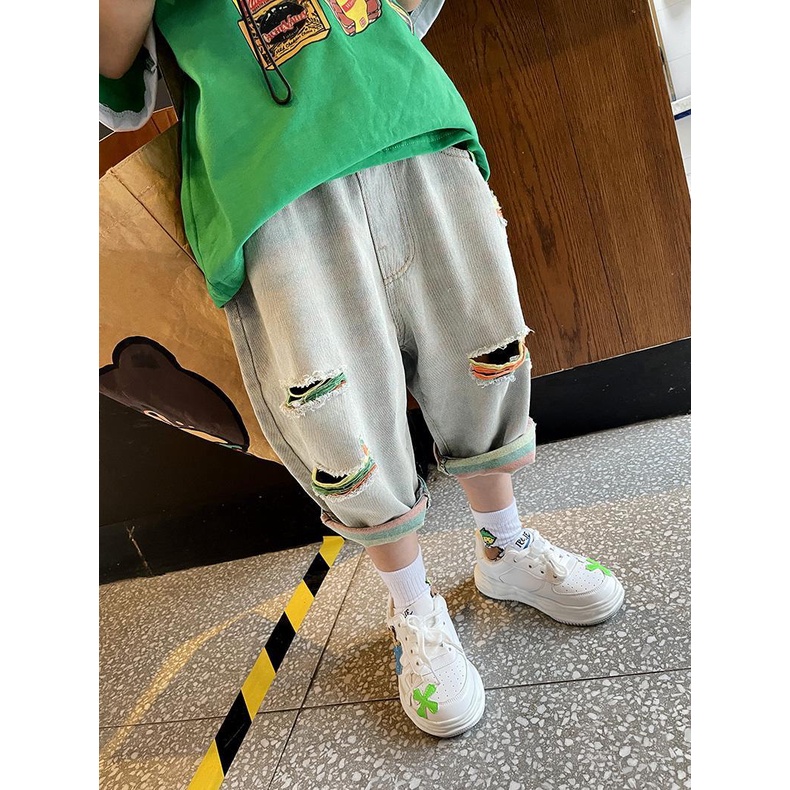 Quần Short Denim Thời Trang Mùa Hè Cho Bé Trai