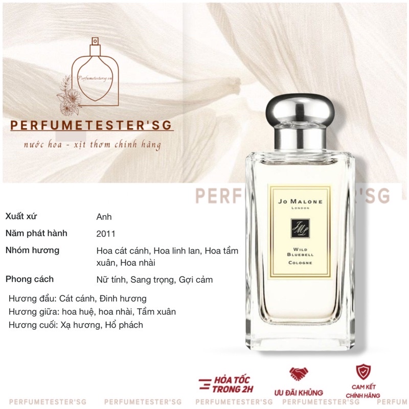 Nước hoa  Jo Malone Wild BlueBell -𝒑𝒆𝒓𝒇𝒖𝒎𝒆𝒕𝒆𝒔𝒕𝒆𝒓