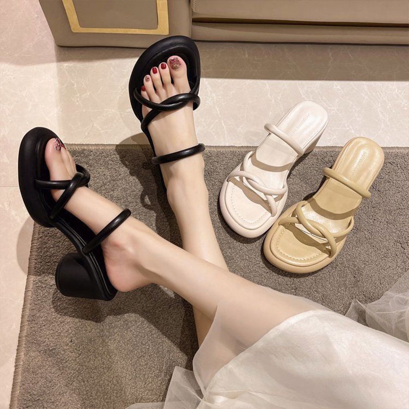 Giày sandal SHIZHIBAO cao gót hở ngón thời trang trẻ trung dành cho nữ