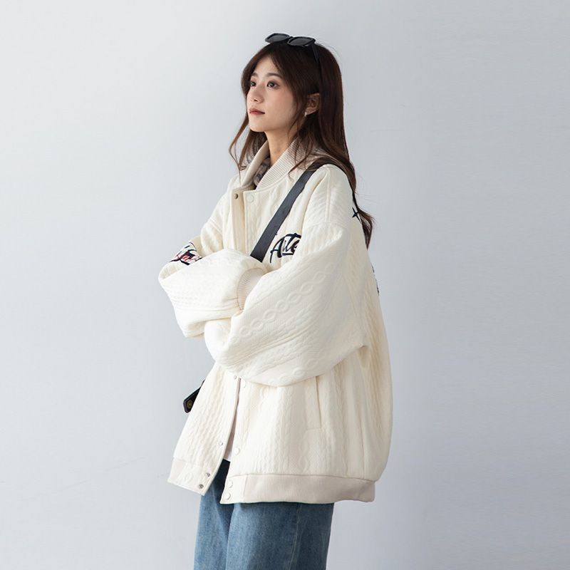 cardigan bigsize cardigan nam áo cánh chim  áo khoác gió có mũ áo khoác local brand Áo khoác nữ Áo Khoác Bóng Chày Cao Cấp Thêu Chữ Phong Cách Hàn Quốc Thiết Kế Đơn Giản Thời Trang Xuân Thu Cho Nữ a 'o khoa' c local brand a 'o pho' o 'o ng from