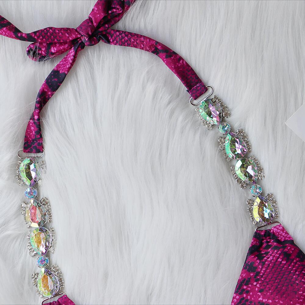 Bộ Đồ Bơi Họa Tiết Da Rắn Đính Đá Lấp Lánh Quyến Rũ Cho Nữ