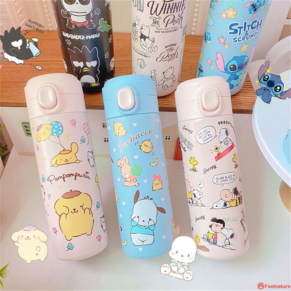 Bình Giữ Nhiệt Hoạt Hình Cốc Có Nắp Dung Tích Lớn Hình Trái Tim Cô Gái Nhật Bản Bình Giữ Nhiệt Bằng Thép Không Gỉ 304 Coolomey 420Ml VN