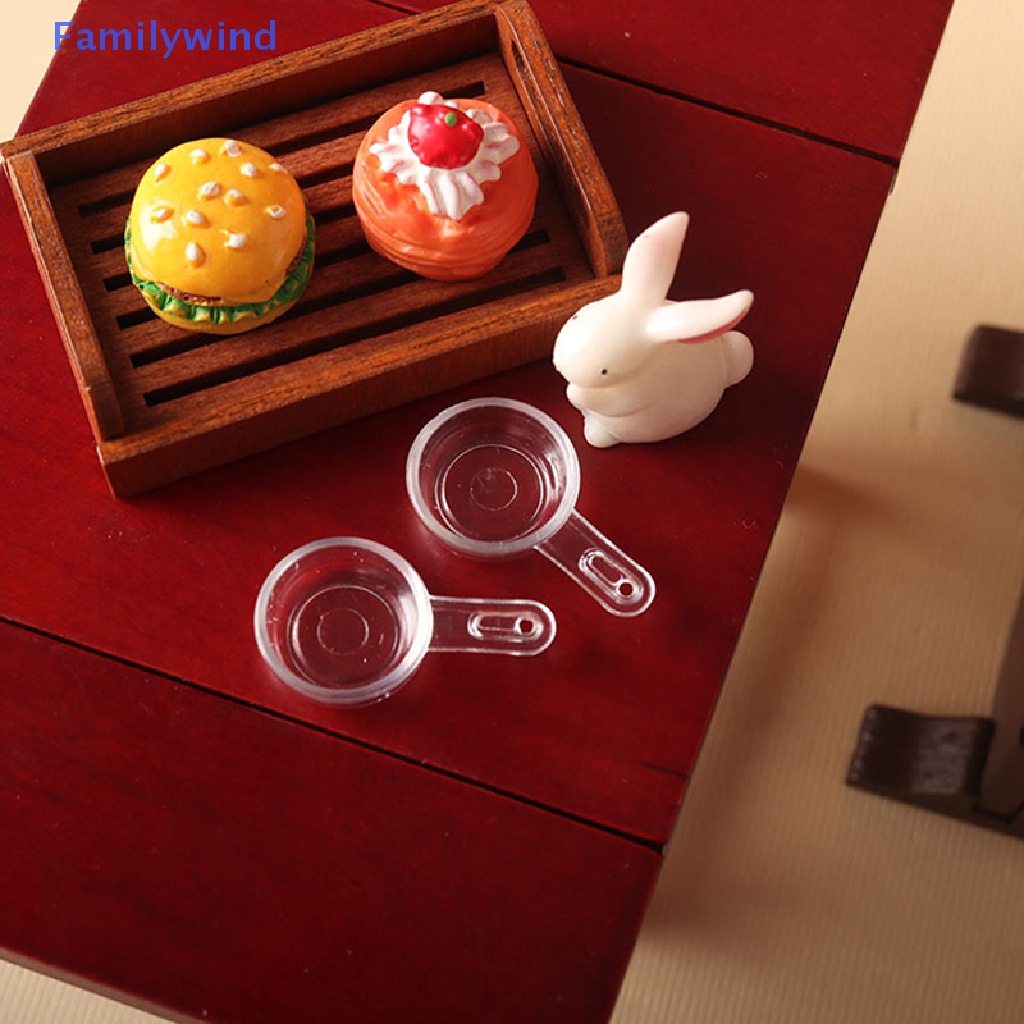 Set 2 Chảo Mini Bằng Nhựa Trong Suốt Dùng Trang Trí Nhà Búp Bê