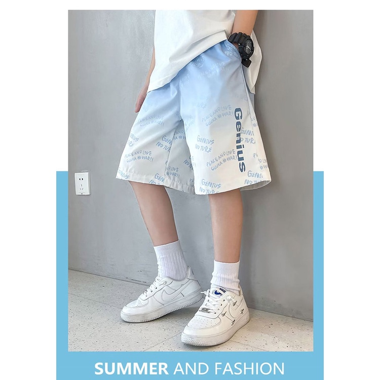 AMILA  Quần Short Thể Thao Mỏng Màu gradient Thời Trang Hàn Quốc Cá Tính Cho Bé Trai