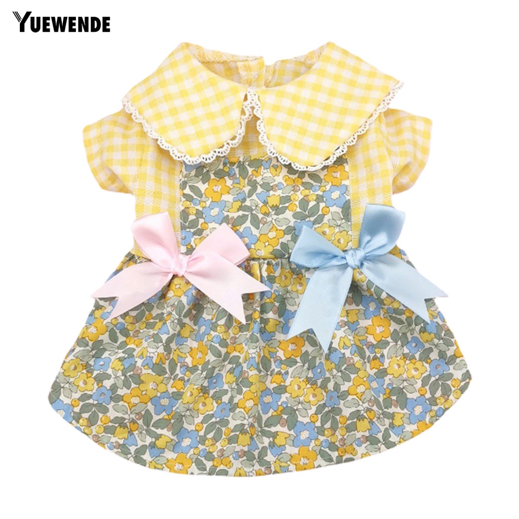 Yue.z Đầm Họa Tiết Kẻ Sọc Mềm Mại Dành Cho Thú Cưng