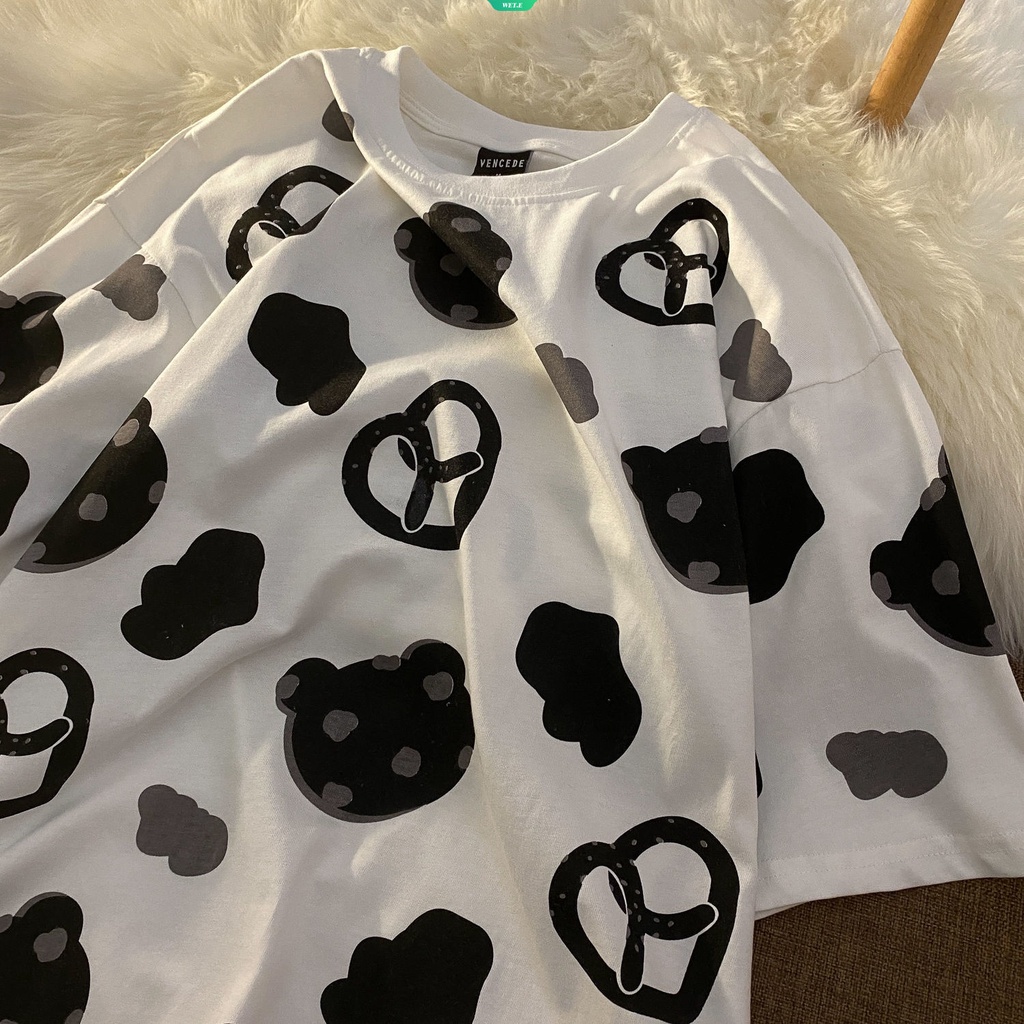 Áo Thun Ngắn Tay Dáng Rộng Thời Trang Mùa Hè Hàn Quốc 2023 Dành Cho Nữ