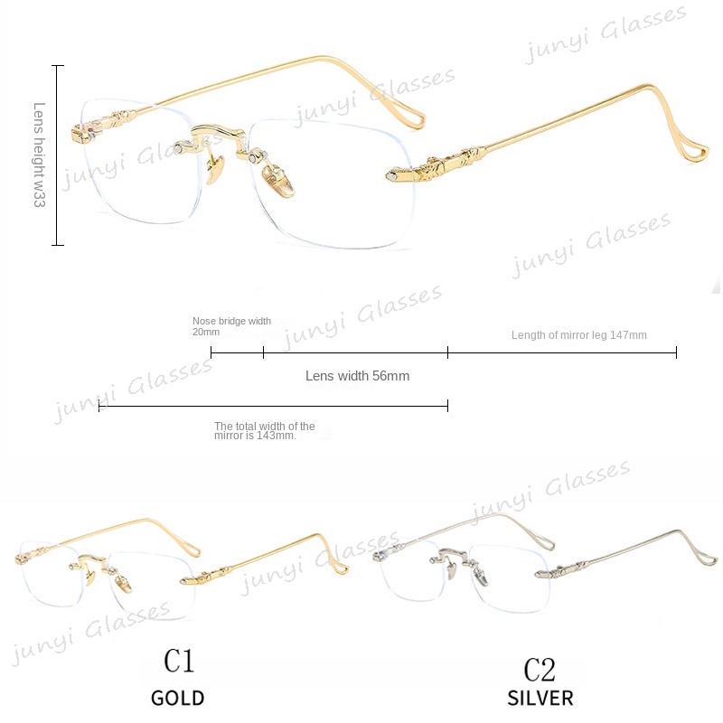 Kính Chống Tia UV Không Gọng 2 Trong 1 Dùng Để Bảo Vệ Mắt Khỏi Ánh Sáng Xanh