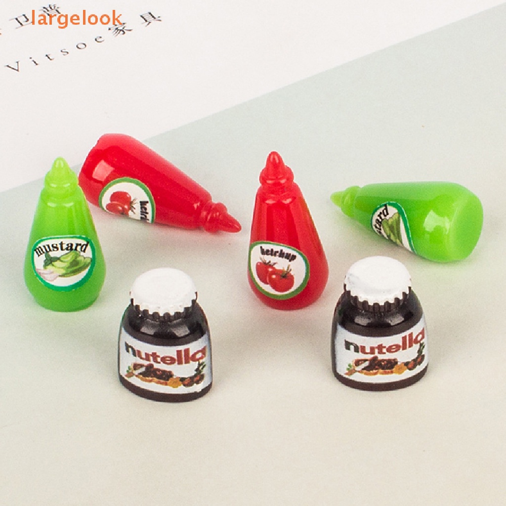 Set 10 Mô Hình Chai Sốt Sô Cô La Tỉ Lệ 1: 12 Mini Trang Trí Nhà Búp Bê