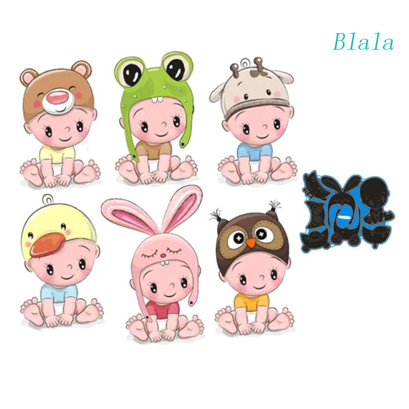Khuôn Cắt Giấy Kim Loại Hình Em Bé Blala Xinh Xắn