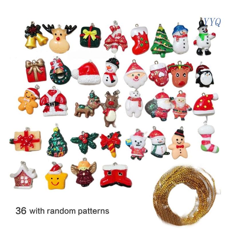 Set 36 Phụ Kiện Làm Trang Sức Thủ Công DIY Chủ Đề Giáng Sinh Cho Bé Gái