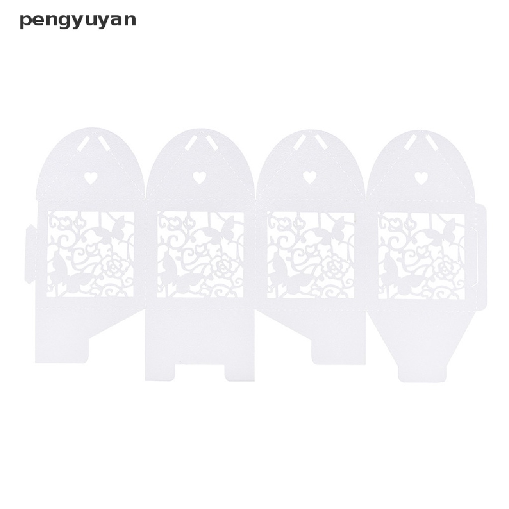 [pengyuyan] 10 / 50 / 100 Hộp Quà Giấy Hình Bướm Có Ruy Băng