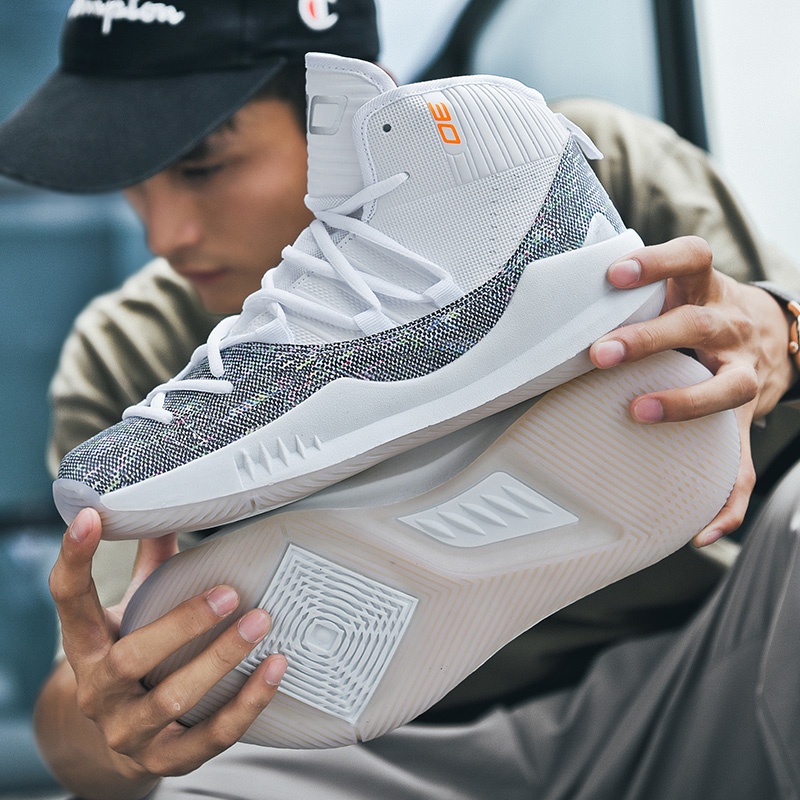 Hàng Có Sẵn Giày Thể Thao Bóng Rổ Cổ Cao Size Lớn Chống Trượt Chống Mài Mòn Thời Trang Thường Ngày AJ Cho Cặp Đôi