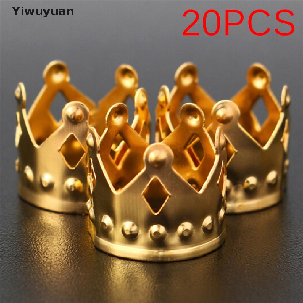 < Yiwuyuan > Set 20 Kẹp Tết Tóc Dreadlock Màu Vàng / Bạc Có Thể Điều Chỉnh Kích Thước