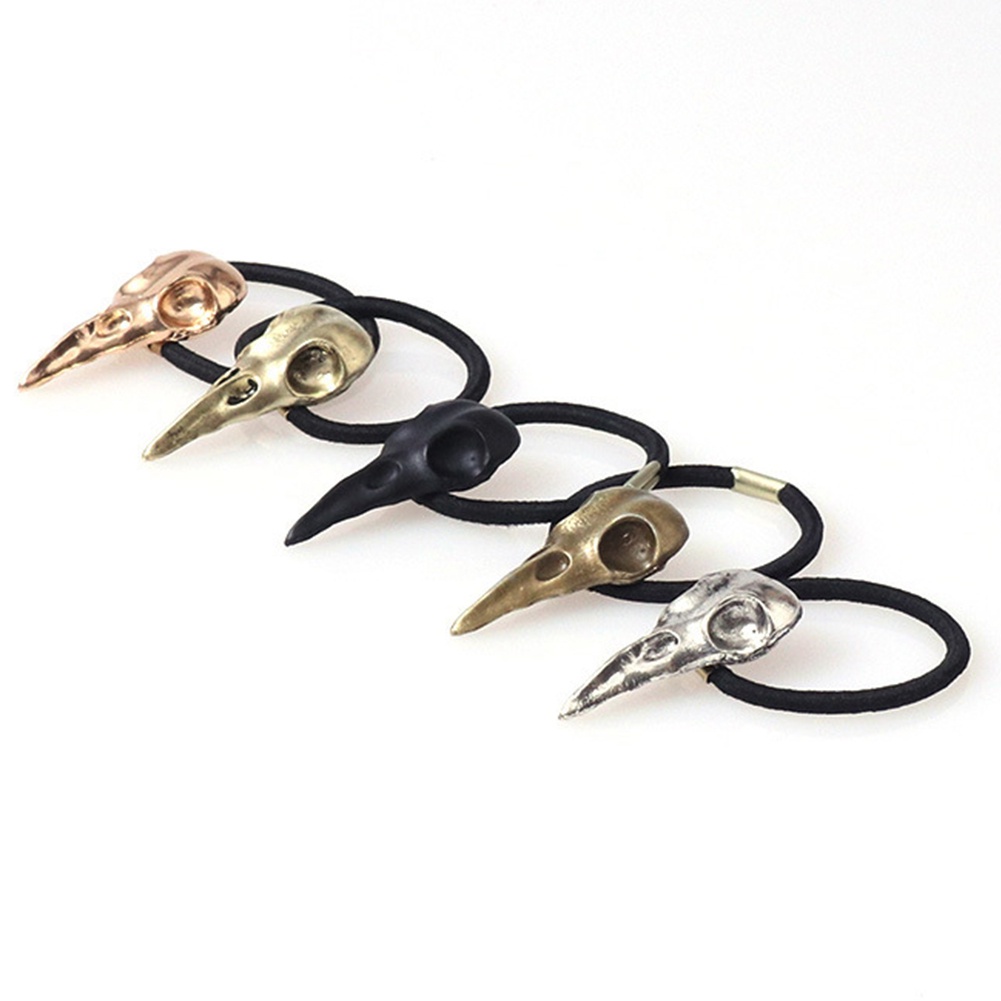 Dây Cột Tóc Đuôi Ngựa Co Giãn Hình Đầu Lâu Phong Cách Punk Halloween Dành Cho Nữ [Fairy4]