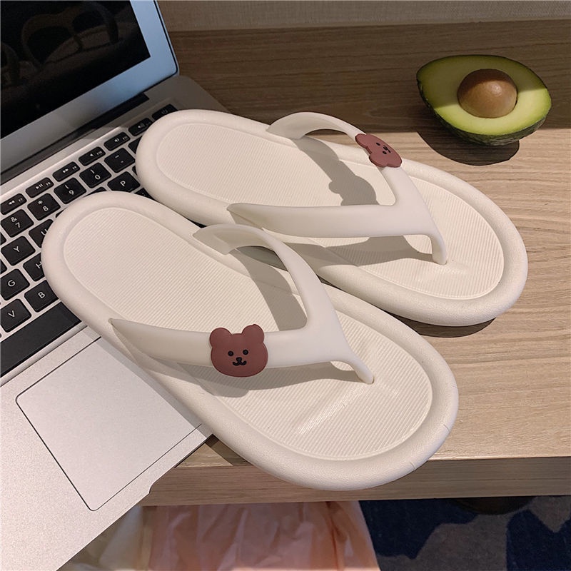 Dép Xỏ Ngón Đế Mềm Nhẹ Nhàng Thoải Mái Chống Trượt Họa Tiết Hoạt Hình Dễ Thương Cho Nữ