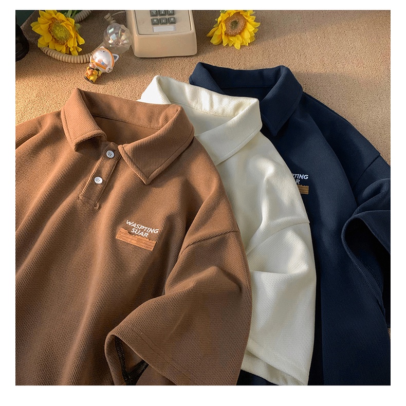 Áo Thun POLO Tay Ngắn In Hình Phong Cách Harajuku Thời Trang Mùa Hè 2023 Cho Nam