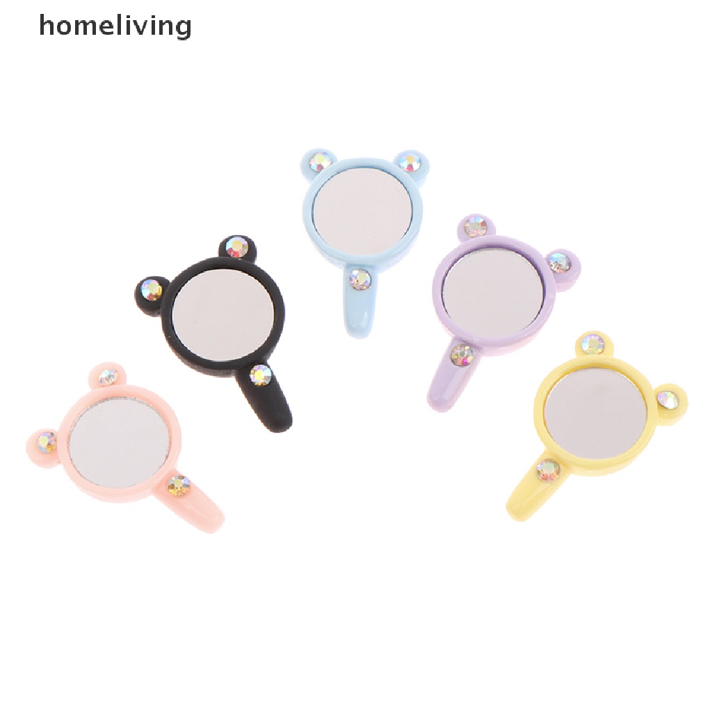 Set 5 Gương Trang Điểm Hình Gấu Tỉ Lệ 1: 12 Cho Nhà Búp Bê DIY