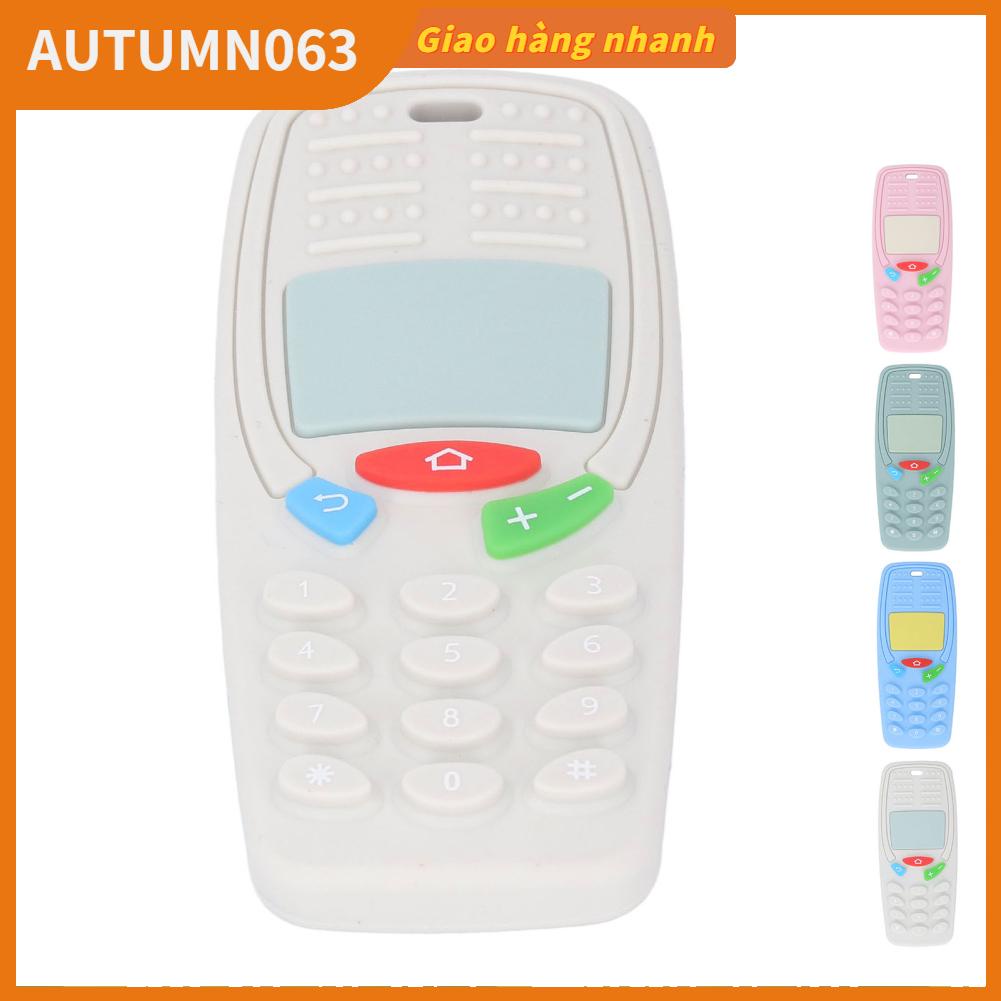 Autumn063 Điện Thoại Di Động Hình Mọc Răng Đồ Chơi An Toàn Cho Bé Ngộ Nghĩnh Dễ Thương Silicone Mềm Nhai Trẻ Sơ Sinh