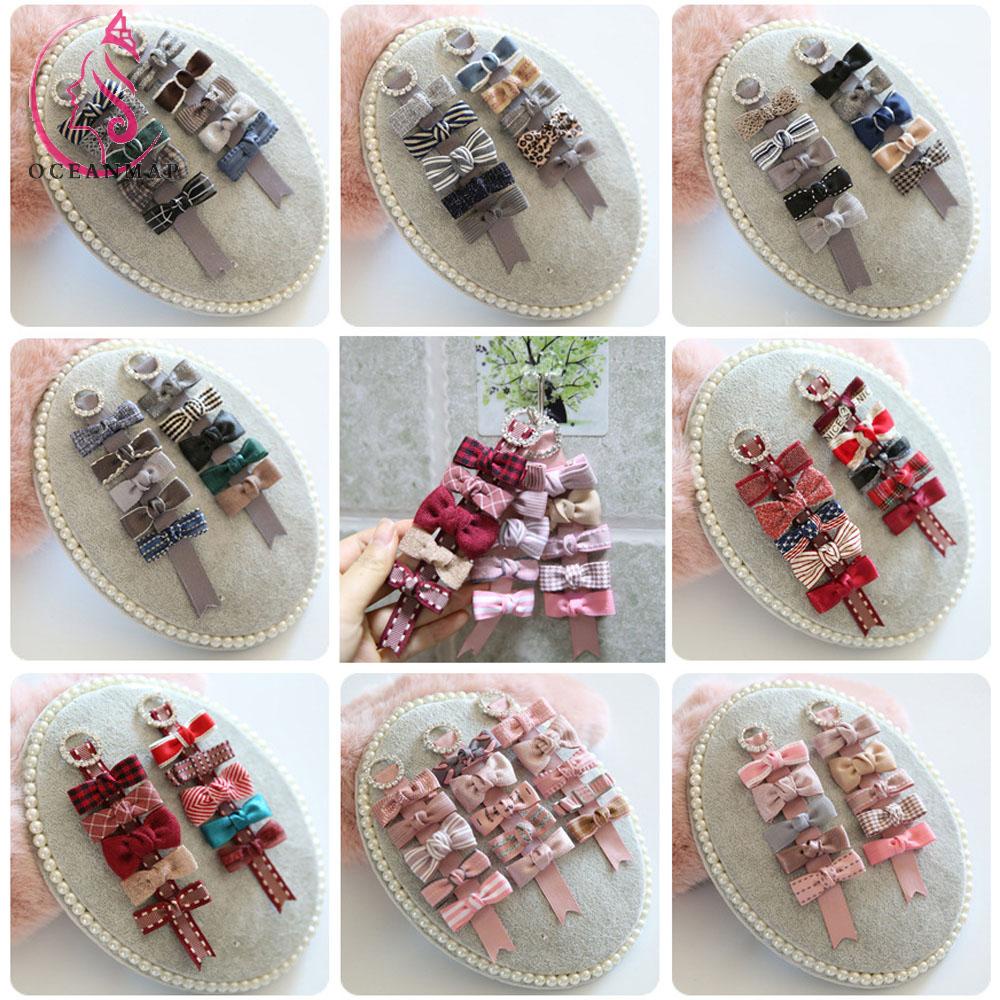 Bộ 5 Kẹp Tóc Nơ Mini Đáng Yêu Cho Bé Gái