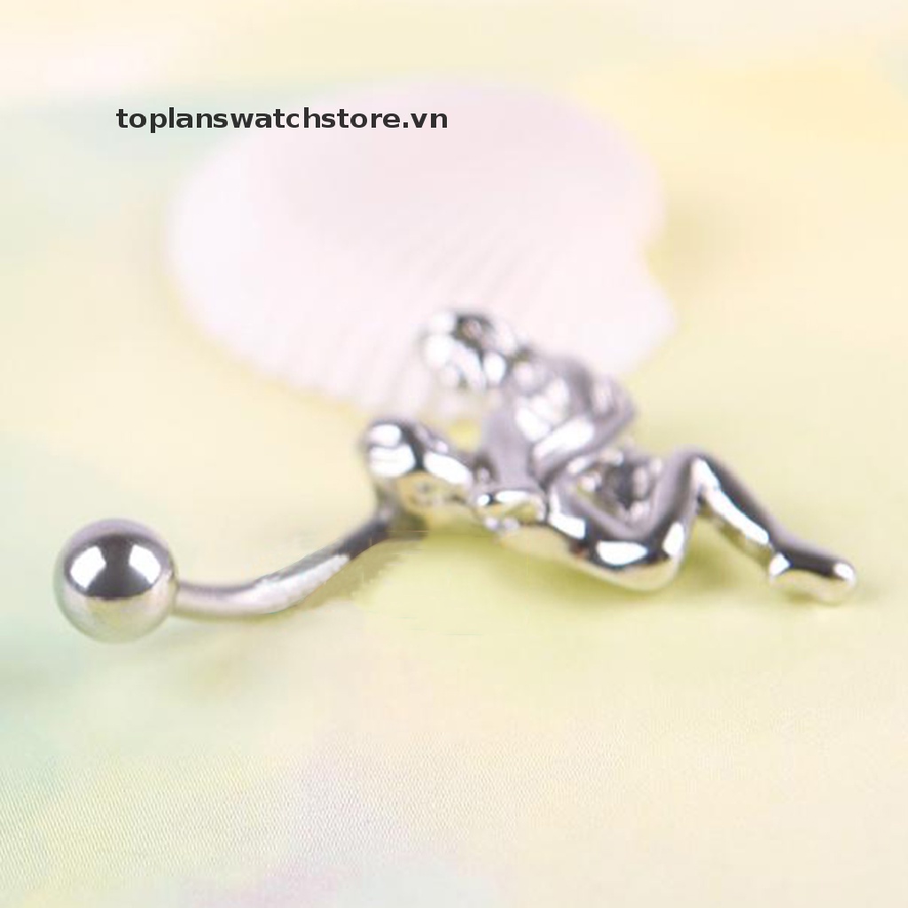 Khuyên Rốn Đính Đá Hình Trái Tim Quyến Rũ Thời Trang