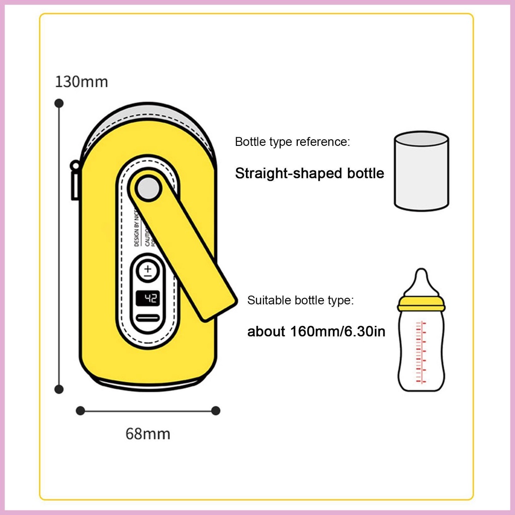 Máy Hâm Nóng Bình Sữa Cho Bé Có Thể Sạc Lại Bằng Cổng USB
