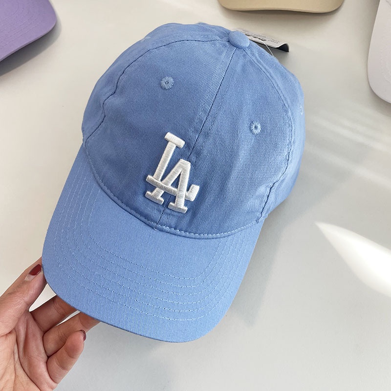 Mũ Lưỡi Trai Cotton Thêu Chữ LA Thời Trang Cho Nam Nữ