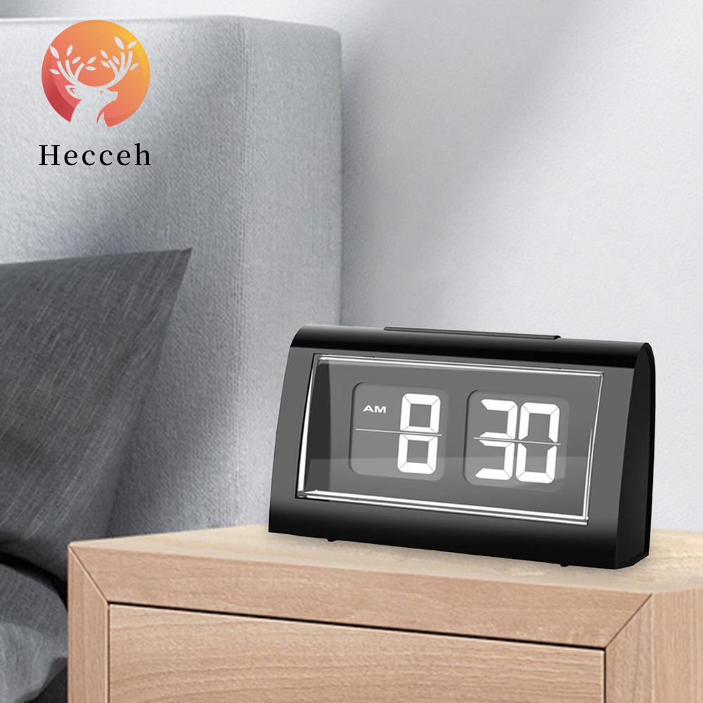 Đồng Hồ Báo Thức Điện Tử Nắp Lật Tự Động Hiển Thị Lớn Sáng Tạo Heceh