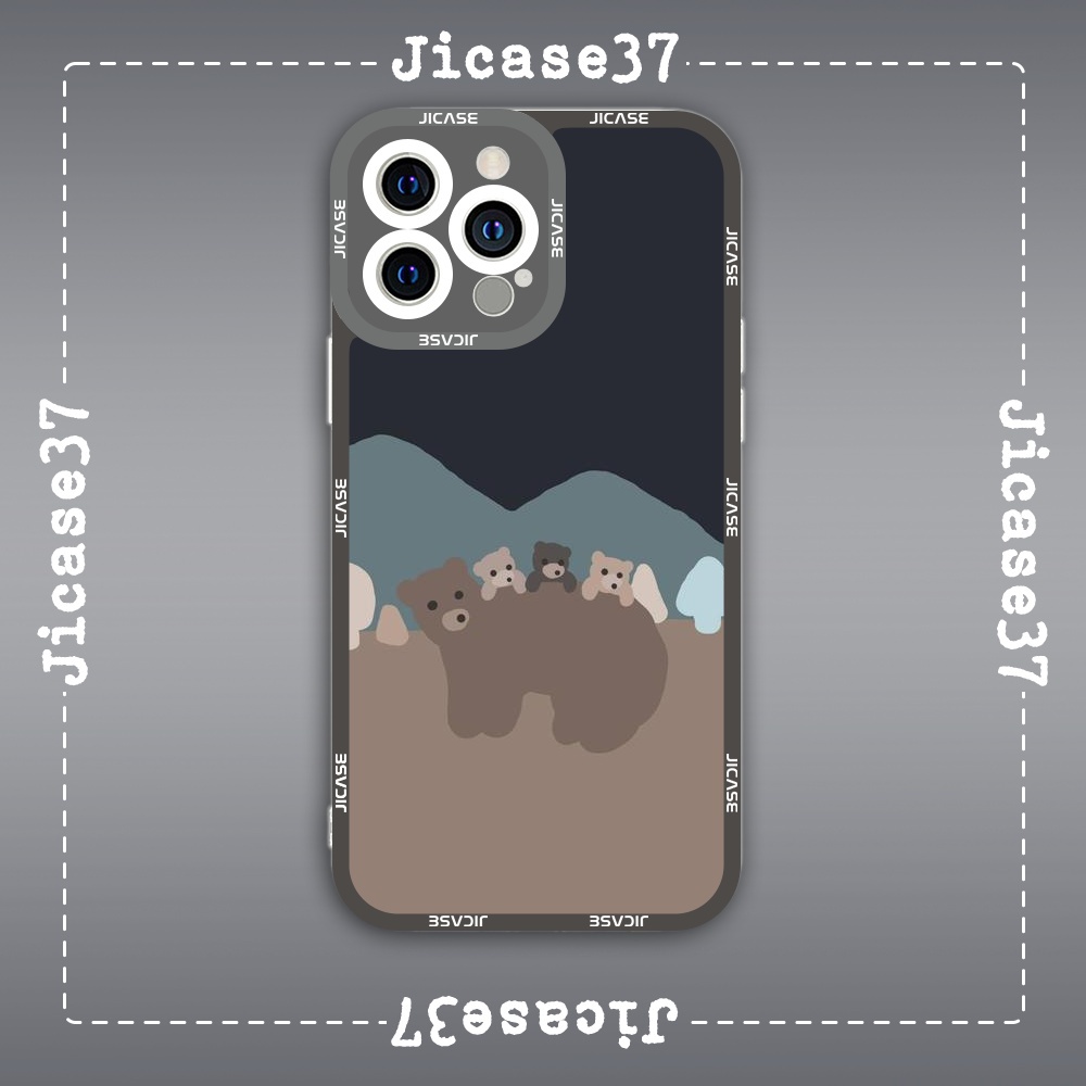 Ốp lưng iphone Cute Case Gấu Nâu Mẹ Con Hoạt Hình Cartoon Tặng Kèm Phụ Kiện Túi Xách MK Hình Cute Case