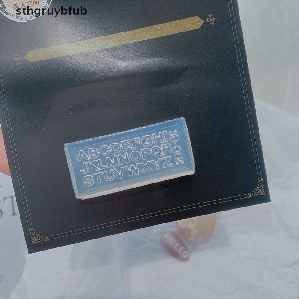 1 Khuôn Silicon Tạo Hình Chữ Cái 3D Trang Trí Móng Tay DIY